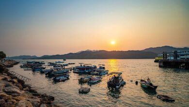 四面環海的坪洲欣賞夕陽 日落打卡的最佳景點。　圖：香港旅遊發展局／提供