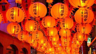 長崎新地中華街在燈會期間會掛滿燈籠，非常壯觀 。　圖：長崎縣觀光連盟／提供