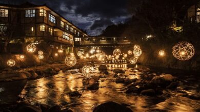 黑川溫泉湯明點燈是冬遊熊本不可錯過的經典活動。　圖：黒川温泉観光旅館協同組合／來源