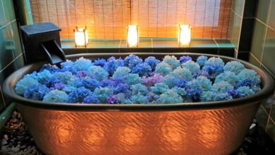 「THE JUNEI HOTEL京都御所西」中標準客房的「繡球花風呂」。　圖：株式會社JUNEI／提供