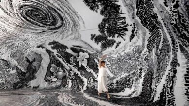 日裔巴西籍藝術家Oscar Oiwa（大岩奧斯卡）-「眠夢-感官浮游」特展在屏東。　圖：屏東縣政府傳播暨國際事務處／提供