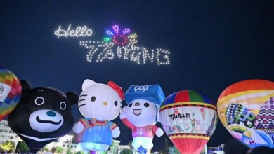 熱氣球光雕音樂會相隔3年，再度回到臺東縣立體育場。　圖：臺東縣政府交通及觀光發展處／提供