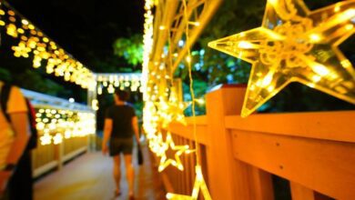 《北投女巫魔法節》7大裝置燈區成為溫泉鄉魔法場景。　圖：台北市溫泉發展協會／提供