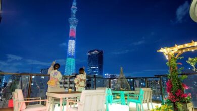 樓頂空中花園露台，提供下榻旅客欣賞東京晴空塔的最佳視野。　圖：SOLA HOTEL／來源