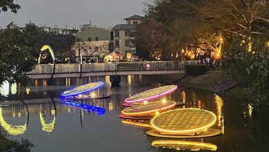 台南鹽水月津港燈節30天展期內共吸引大約98萬人次賞燈。（洪榮志攝）