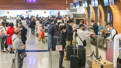 韓國地勤分享台灣旅客超受歡迎。圖為桃園機場塞滿旅客的畫面。（本報系資料照）