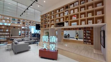 新北市立圖館泰山分館今重新啟用，媲美日本蔦屋書店。（陳慰慈攝）