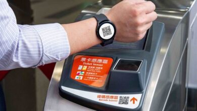 台灣高鐵T-EX行動購票App，用智慧型手錶就可感應條碼進站搭高鐵。　圖：台灣高鐵公司／提供