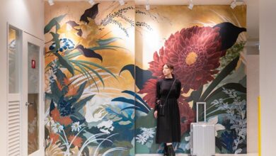 Hotel Sanrriott 大阪本町館內與日本藝術家合作，打造出優雅壁畫空間。　圖：KASOKU／來源