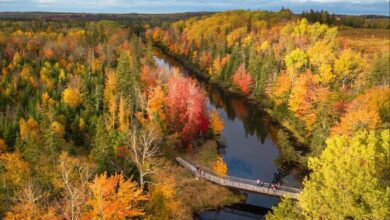 秋季楓紅美不勝收，圖為加拿大東部海洋三省之一的愛德華王子島（Prince Edward Island）。　圖：Tourism PEI／提供